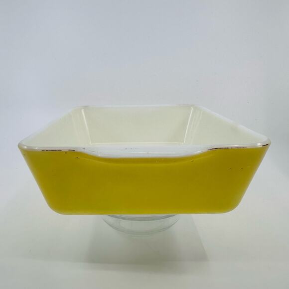Vintage Pyrex 503 1.5 QT Refrigerator Dish Ovenware Bakeware Yellow w/ Clear Lid - Picture 6 of 15